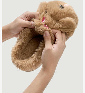 Automne hiver nouveau Style chien en peluche <span class=keywords><strong>pour</strong></span> pantoufles <span class=keywords><strong>pour</strong></span> femmes chaud et à la mode intérieur usage domestique avec semelle extérieure de Style dessin animé - Product Image 5