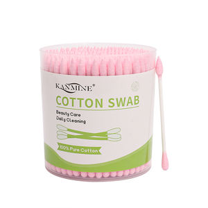 <span class=keywords><strong>Coton</strong></span>-tiges personnalisés avec logo <span class=keywords><strong>de</strong></span> marque privée, emballage en pot, tête ronde, 200 pièces, bâtonnets en papier, cotons-tiges avec boîte ronde - Product Image 4