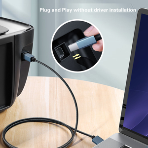 Câble de données d'imprimante de synchronisation de données en Nylon tressé de haute qualité USB 2.0 A mâle à B mâle <span class=keywords><strong>pour</strong></span> <span class=keywords><strong>disque</strong></span> <span class=keywords><strong>dur</strong></span> de transfert de données - Product Image 6