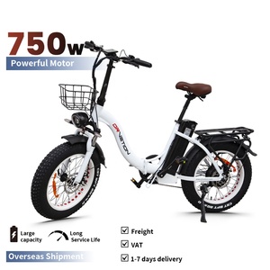 Bicicleta Eléctrica Plegable para Adultos con Llantas Gruesas de 20 Pulgadas, Neumáticos para Nieve, 750W, 48V, Bicicleta Eléctrica Plegable <span class=keywords><strong>MTB</strong></span> - Product Image 3