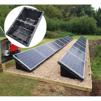 Support de système de montage solaire en plastique solaire populaire en Europe lesté pour système de toit plat Supports de montage de godet en plastique