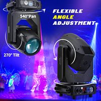 DJ Prism 295W Luz con cabezal móvil 14R Sharpy Beam RGBW LED Luz de escenario Emisión 13 Gobos 14 DMX512 Control para fiestas de escenario