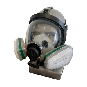 Bộ lọc kép đầy đủ mặt nạ khí làm thực phẩm cấp Silicone giọng nói cơ hoành en136 tiêu chuẩn điều chỉnh dây đeo đầu thân thiện với môi - Product Image 1