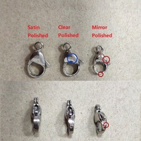 Fermoirs mousquetons en acier inoxydable 316L, plaqués or et or rose, disponibles en plusieurs tailles, vente en gros pour bracelets et colliers, Dongguan
