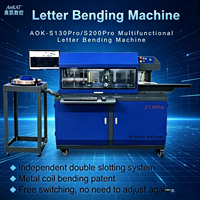 AOKAI S130pro Machine de cintrage de lettres en aluminium et acier inoxydable entièrement automatique, format mini, haute précision, pour enseignes 3D LED, garantie 1 an