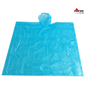 Poncho ecológico impermeable de LDPE degradable con capucha, regalos promocionales de plástico, impermeables para eventos al aire libre - Product Image 2