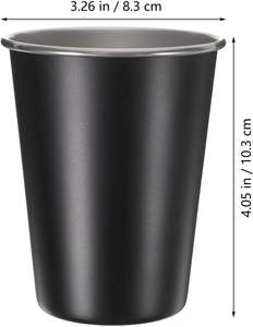 Gobelets en acier inoxydable de 16 oz au design classique, gobelets à bière en métal incassables empilables - Product Image 2