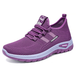 <span class=keywords><strong>Scarpe</strong></span> Casual da <span class=keywords><strong>Donna</strong></span> <span class=keywords><strong>Taglie</strong></span> <span class=keywords><strong>Grandi</strong></span> Traspiranti con Suola Morbida in Maglia Fly-Knit Allacciate Estive con Tacco Basso - Product Image 5