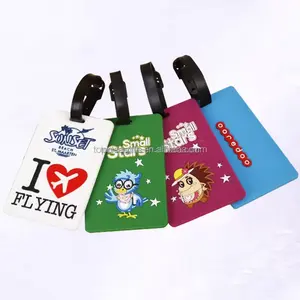 Túi tag nhà sản xuất xuất khẩu du lịch lưu niệm quà tặng mềm PVC hành lý thẻ với 3D logo dập nổi
