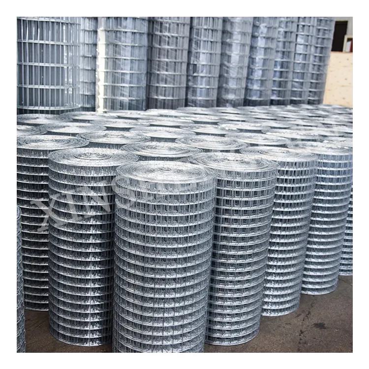 Hot dipped galvanized iron wire weld mesh roll 1''x1'' 2''x2'' welded wire meh rolls good price