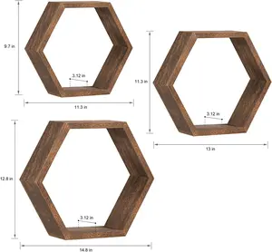 六角形の壁の棚六角形のハニカム創造的なシンプルな壁の棚格子パーティション