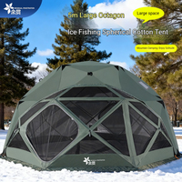 Tente de camping pliable moderne YuGuan YG-A850D3, trois couches, en tissu Oxford imperméable, isolée en coton, 2000-3000 mm, camouflage quatre saisons, toute nouvelle