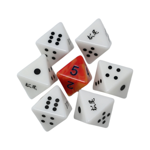 Hàng loạt nhỏ tùy chỉnh Acrylic 8 mặt D8 khắc nhựa xúc xắc 25mm 16mm Kích thước nhựa màu Biểu tượng logo mô hình trò chơi xúc xắc - Product Image 6