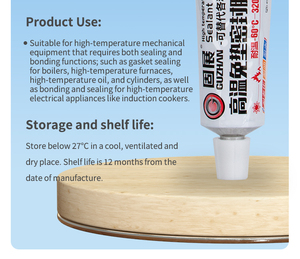 फाइबर और परिधान के लिए जिंगु गैसकेट-मुक्त सिलिकॉन सीलेंट 100% सिलिकॉन उच्च तापमान प्रतिरोधी आरटीवी - Product Image 5