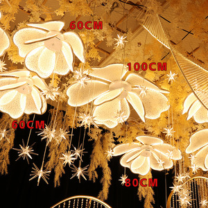 Lot de quatre lampes solaires LED décoratives pour mariage, motif pivoine, pour scène et événements, taille et couleur personnalisables - Product Image 2