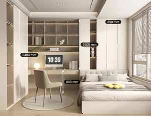 High Quality Modern <b>Single</b> Tatami Wood Desk with <b>Storage</b> Cabinet Good for Space Saving - Product Image 4