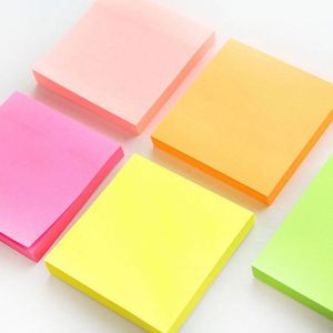 Bloc de Notas Adhesivas Fluorescentes al por Mayor, 3x3 Pulgadas, Papel Autoadhesivo para Estudiantes - Product Image 4