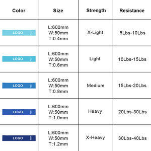 Elastic Resistance <b>Bands</b> Set <b>Workout</b> Exercise <b>Bands</b> for Fitness Strength Training Yoga Gym Home - Product Image 2