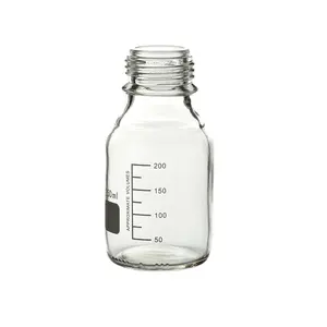 Fabricación de alta calidad 250 ml claro botella de reactivo botella con escala cromatografía HPLC, vial de muestra
