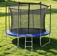 Trampoline d'extérieur pour enfants de 5 à 16 pieds avec filet de sécurité en PE, fabriqué sur mesure pour un usage domestique