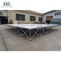 Plateforme de scène blanche brillante, pliable, pour mariage, décoration de scène, présentoirs