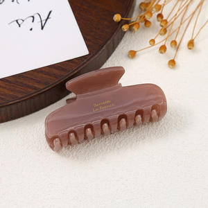 优雅复古法国金色标志手工8厘米亚克力方形发爪简单醋酸纤维素日用派对甜美 - Product Image 3