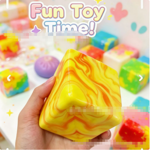 Juego de Juguetes Sensoriales de Queso para Apretar, Cubos Coloridos Antiestrés para Adultos y Niños, Regalos para el Escritorio, Hogar y Oficina - Product Image 4