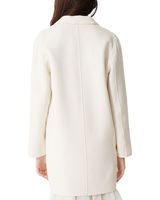 Manteau long en laine personnalisé ODM OEM pour femme, style décontracté, anti-plis, doublure polyester, blanc, automne-hiver