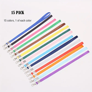 15 couleurs de lanières avec clip pour badges d'identification et clés, lanière de <span class=keywords><strong>cou</strong></span> durable, porte-badges, porte-monnaie, porte-téléphone, porte-clés USB - Product Image 3
