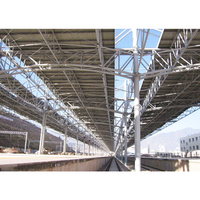 Structure en acier préfabriquée sur mesure à longue portée pour gare ferroviaire, bâtiment à ossature de toit à grande portée