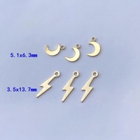Nouveau Pendentif Mini Lune Forme Or Rempli 14K pour Bijoux Permanents Fabrication Breloques Éclair