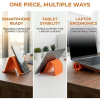 Support pliable en silicone 1 pièce, multi-usage pour téléphone, tablette, ordinateur portable, support ergonomique portable résistant à la chaleur