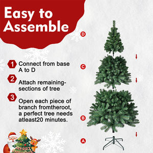 Haute Qualité 6 FT Artificielle Vert Mince Pin Arbre <span class=keywords><strong>De</strong></span> Noël 755 Conseils <span class=keywords><strong>De</strong></span> Branches Intérieur Extérieur Décorations <span class=keywords><strong>De</strong></span> Fête Complet 6 FT - Product Image 3