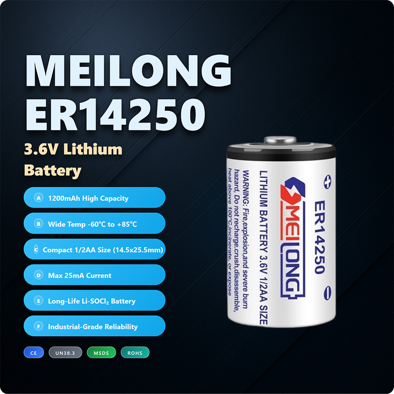 Original MEILONG ER14250 3 6V 1200mAh