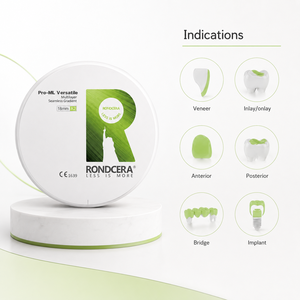 Disque de zircone multicouche polyvalent Rondcera Pro-ML, <span class=keywords><strong>d</strong></span>égradé de couleur naturelle, pour laboratoire <span class=keywords><strong>dentaire</strong></span>, compatible CAD/CAM - Product Image 3