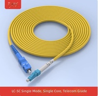 Cordon de brassage à fibre optique monomode de qualité télécom Tanghu LC-SC, flexible pour intérieur, FTTH, 3m, 5m, 10m, garantie 1 an, 1310/1550nm