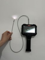 Caméra d'inspection endoscopique industrielle Câble 1m Objectif 3mm Outil de diagnostic articulé à 2 voies Écran LCD 5 pouces IP67