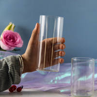 Tasses en verre à boisson mince résistant à la chaleur simple clair et droit verres à Highball chauds et froids pour les ustensiles de bar de fête de mariage