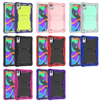 Casing pelindung Tablet silikon tahan guncangan, casing penutup berdiri untuk Lenovo Tab M11 TB-330FU 331FC K11 LTE 2024 TB330XU K10C