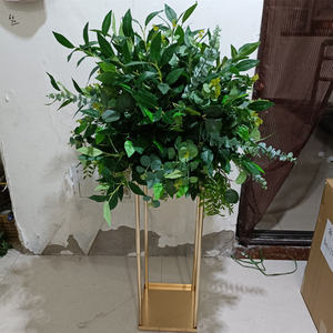 Ifg רומנטי שולחן עבודה רומנטי קישוט 50 ס "מ קוטר עלים ירוקים ירוק - Product Image 3