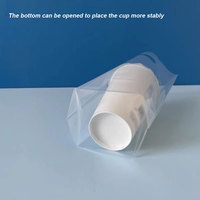 Sacs d'emballage en plastique transparents pour gobelets jetables en PE, personnalisables avec logo, épaissis, pour thé au lait, café, vin, soda, bière et autres boissons, vente en gros