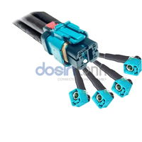 Arnés Automotriz 4 en 1 Mini Fakra Mate-AX Hembra 2338212-1 a 1-2392990-4 RG174LL Impermeable de Alta Velocidad