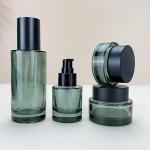 ขวดแก้วใสสีเทาแบบไหล่เรียบ ขวดโหลสีเทา 30 กรัม 50 กรัม 30 มล. 50 มล. 100 มล. 120 มล. สำหรับโลชั่นและเซรั่ม - Product Image 5