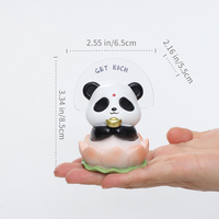 Figurine en résine Capybara Panda Zen, Statue d'animal mignonne, Décoration de bureau relaxante, Ornement d'étagère pour la maison et le bureau, Cadeau apaisant
