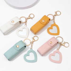 Zacht Lederen Draagbare Lippenstift Houder Sleutelhanger Reizen Met Lippenstift Etui Met Metalen Sleutelhanger Zakelijk Of Relatiegeschenk - Product Image 2