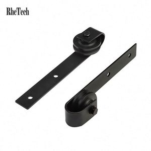 WEKIS M00002 Kit de quincaillerie pour porte coulissante de grange style américain de 2 m avec rail en J, roulettes en laiton durables et vis, charge maximale 120 kg - Product Image 3