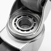 Rueda de Goma TPR con Descuento por Volumen, Rueda Industrial Rígida de Hierro de Alta Resistencia, Gran Capacidad de Carga, Resistente a Impactos para Muebles y Estantes