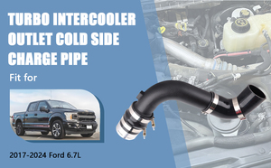 Kit de Mejora de Tubería de Intercooler Lateral Frío para Ford 6.7L Power Stroke Diesel 2017-2024, Aluminio de Alto Rendimiento ICP037-RD-BK - Product Image 2