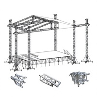 Alliage d'aluminium 6082-T6 pour B30-QS avec connexion rapide, installation facile, couleur noire, 290x290mm pour l'éclairage de concerts en plein air