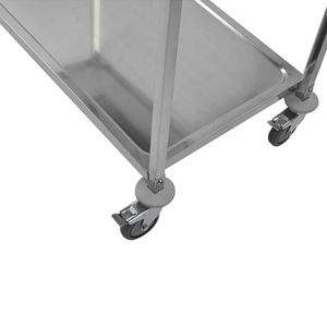 <span class=keywords><strong>3</strong></span>-слойный лоток среднего размера <span class=keywords><strong>3</strong></span>-х полка из нержавеющей стали Роскошная тележка для подачи еды с квадратными трубками - Product Image 4